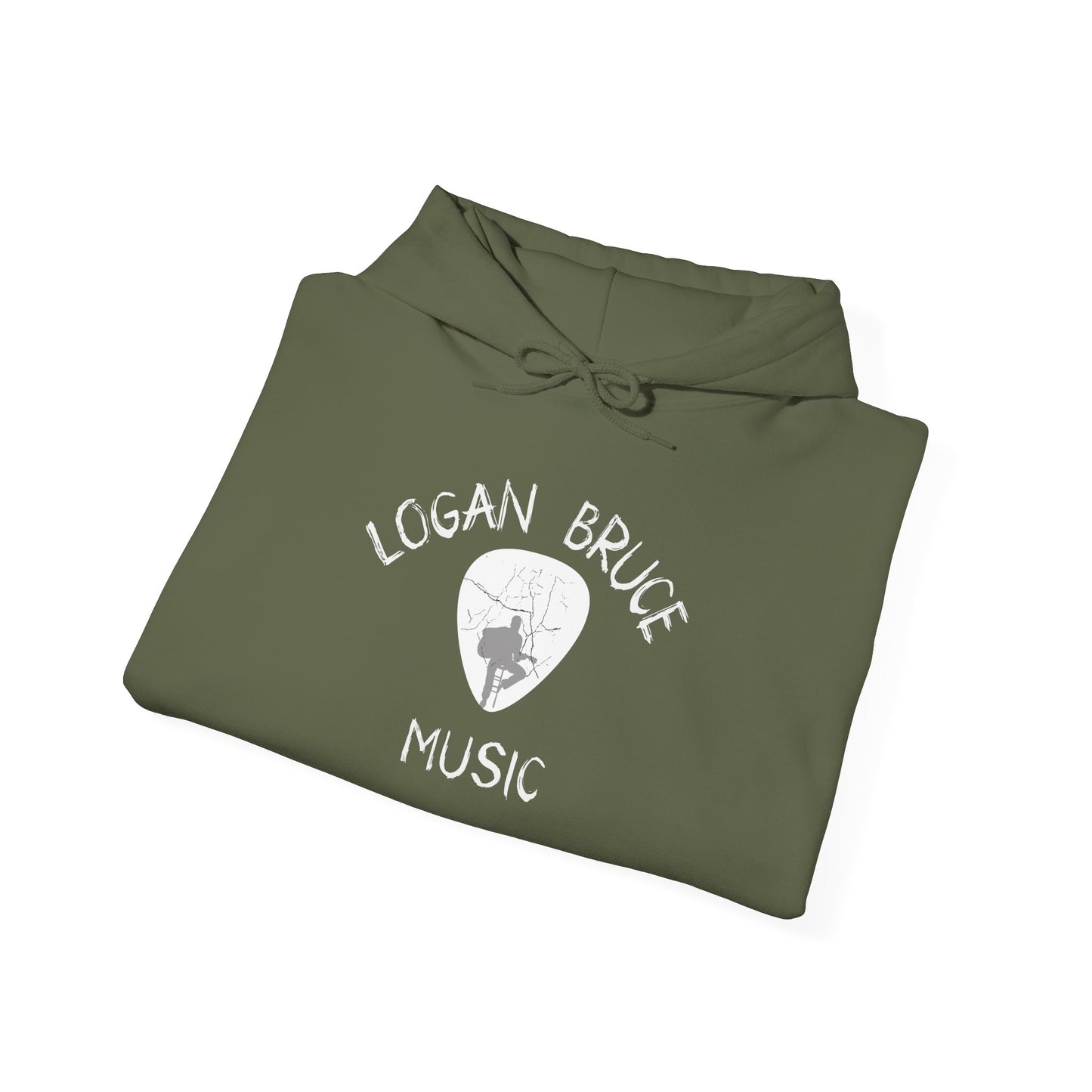 NEW Logan Bruce Music - Unisex Heavy Blend™ Hooded Sweatshirt - Guitar Pick Logo (Sizing is equal to men's sizing)