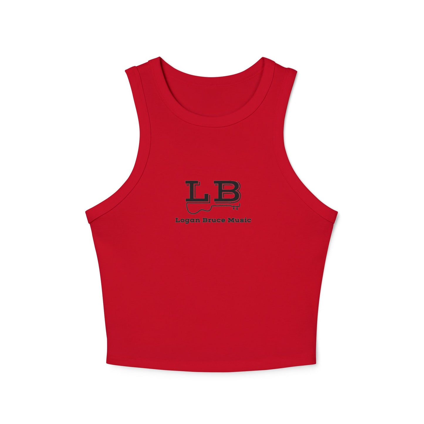 NEW - Women's Micro Rib Racer Tank Top - Logan Bruce Western Logo