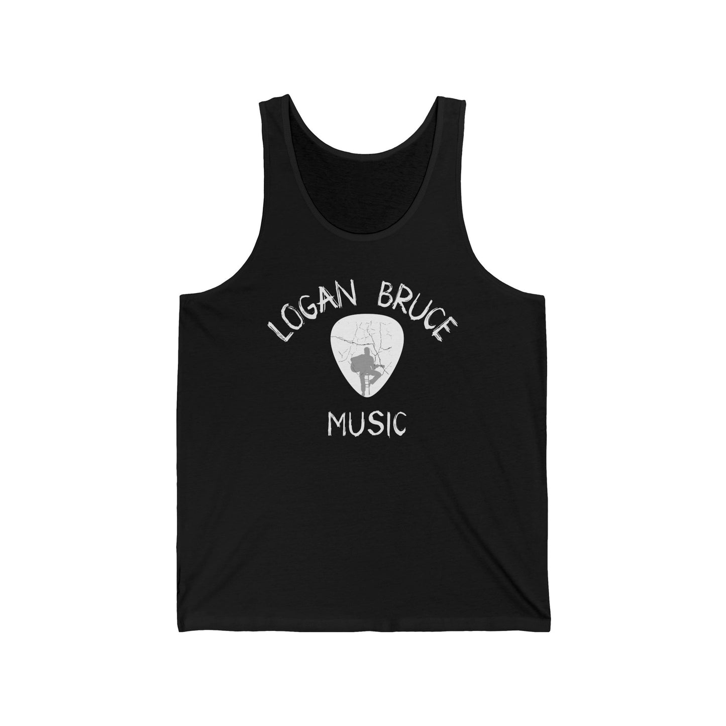 NEW - Unisex Jersey Tank Top - Logan Bruce Music Guitar Pick Logo