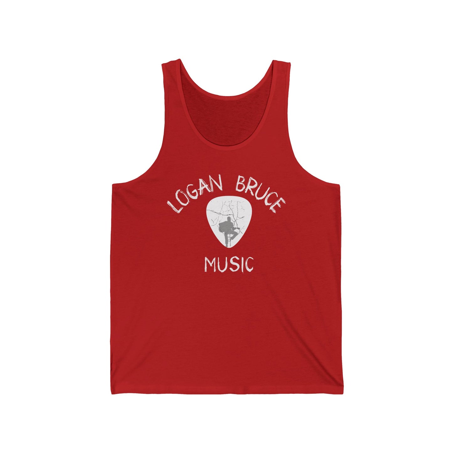 NEW - Unisex Jersey Tank Top - Logan Bruce Music Guitar Pick Logo
