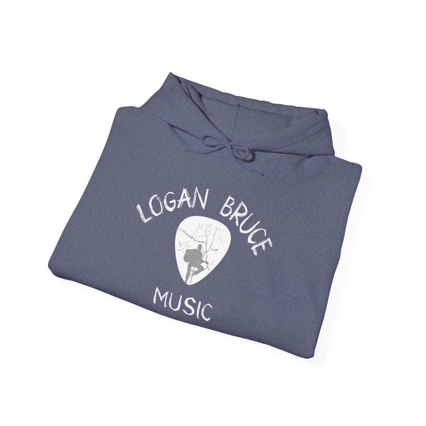 NEW Logan Bruce Music - Unisex Heavy Blend™ Hooded Sweatshirt - Guitar Pick Logo (Sizing is equal to men's sizing)