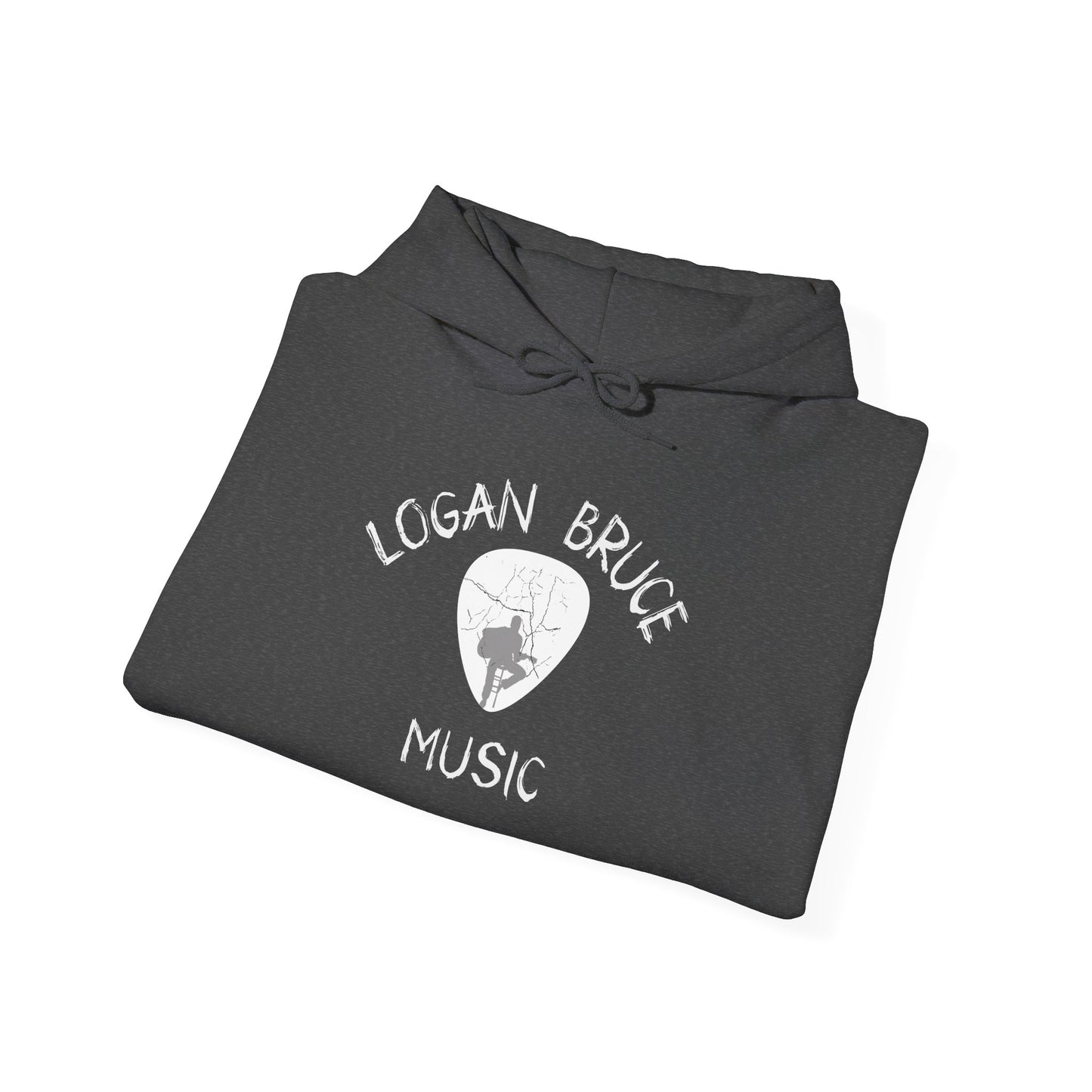 NEW Logan Bruce Music - Unisex Heavy Blend™ Hooded Sweatshirt - Guitar Pick Logo (Sizing is equal to men's sizing)