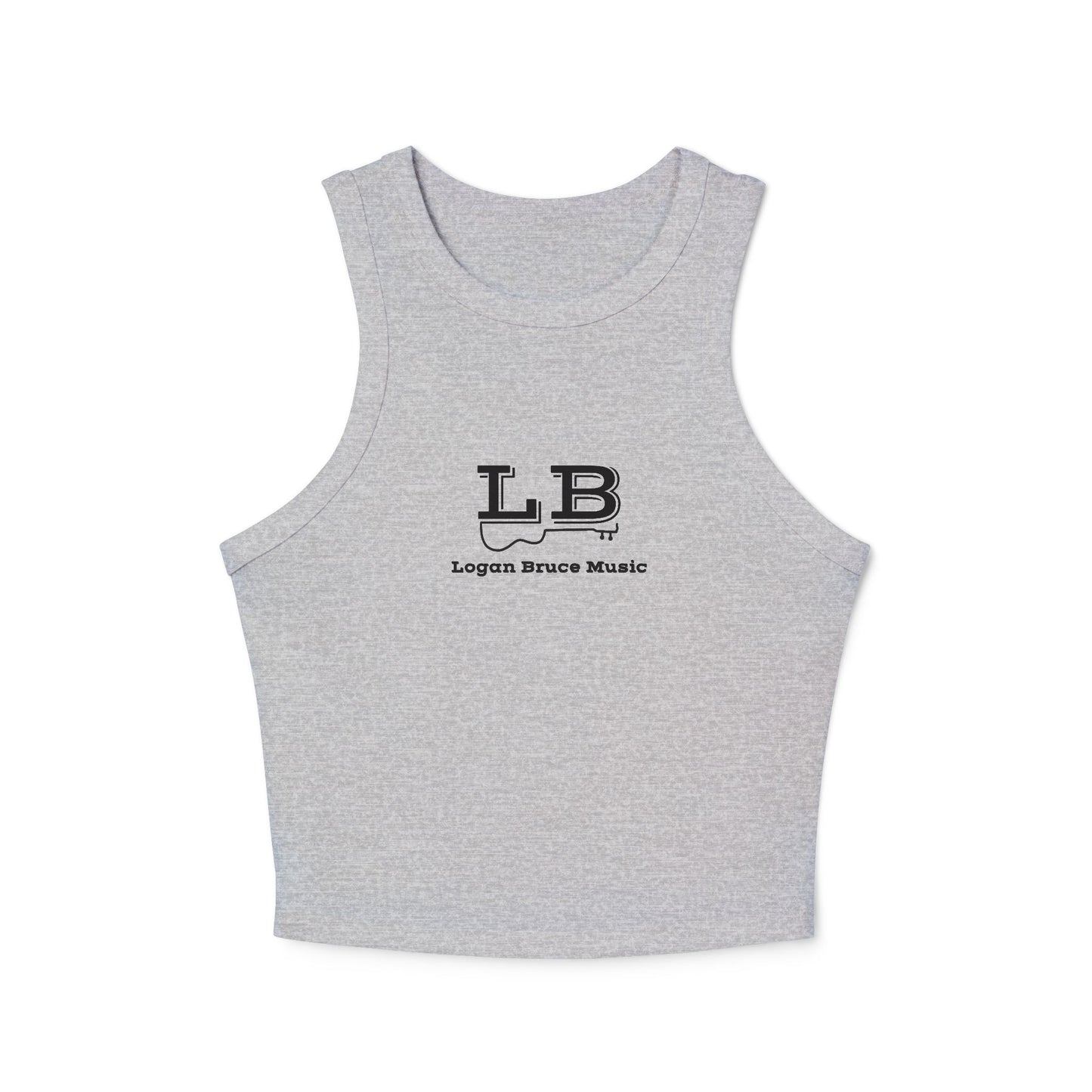 NEW - Women's Micro Rib Racer Tank Top - Logan Bruce Western Logo