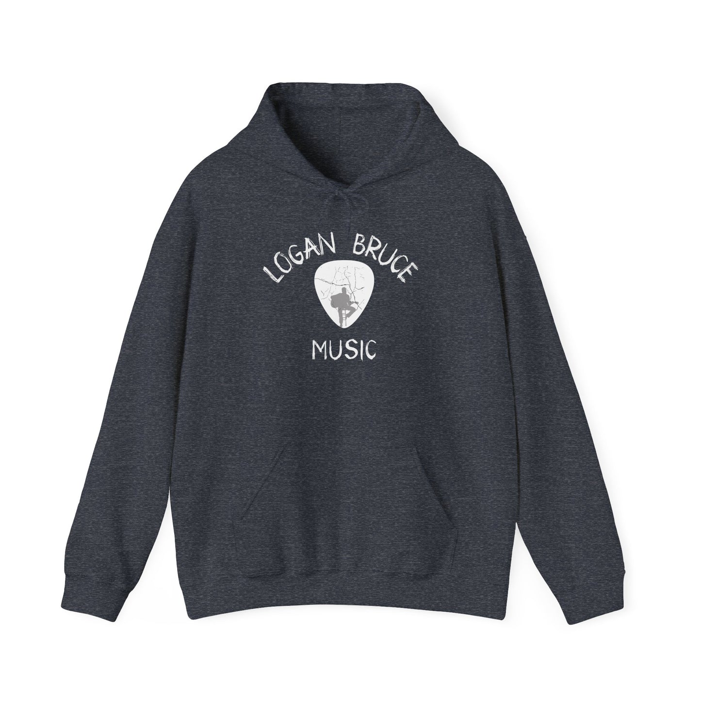 NEW Logan Bruce Music - Unisex Heavy Blend™ Hooded Sweatshirt - Guitar Pick Logo (Sizing is equal to men's sizing)