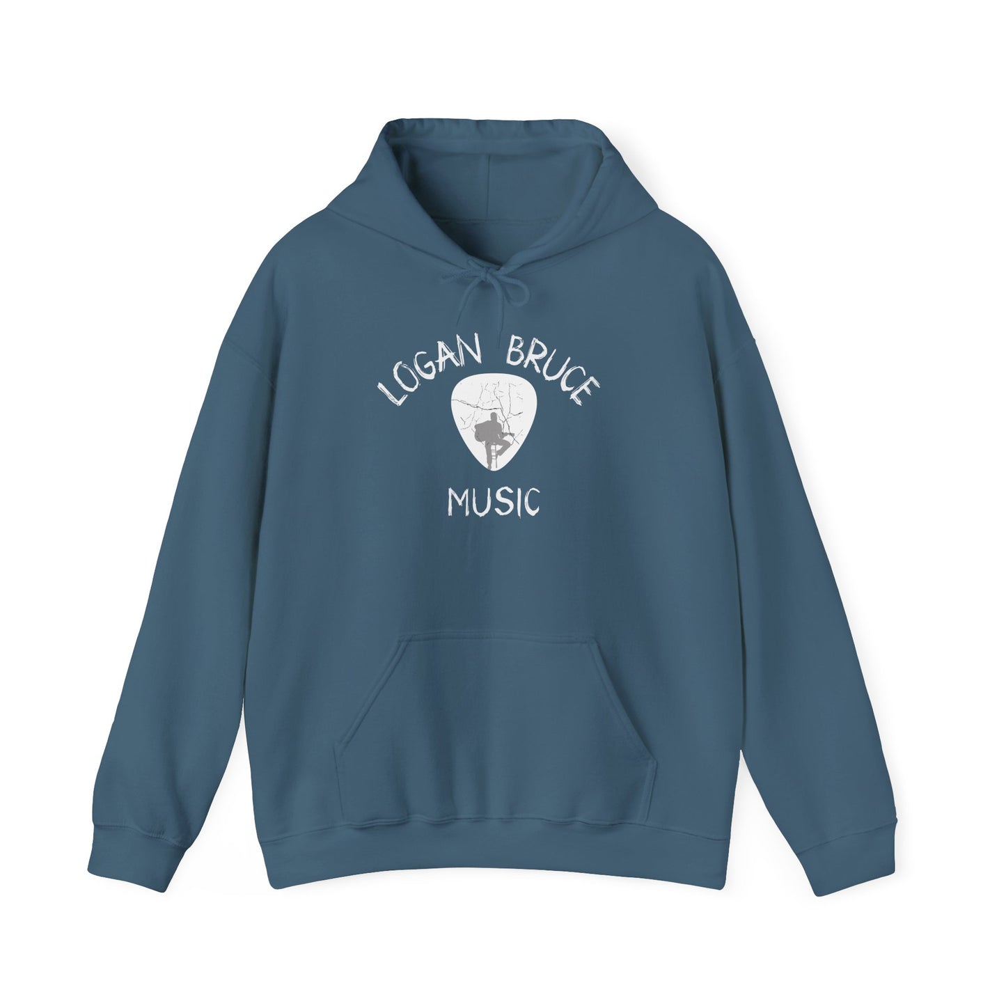 NEW Logan Bruce Music - Unisex Heavy Blend™ Hooded Sweatshirt - Guitar Pick Logo (Sizing is equal to men's sizing)